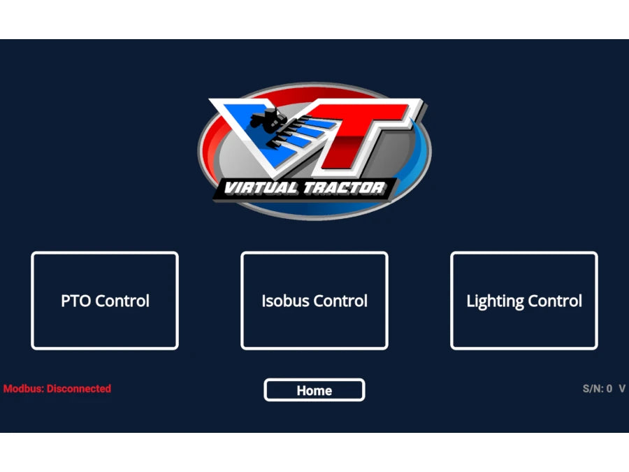 Captura de tela do software do Virtual Tractor AW Dynamometer